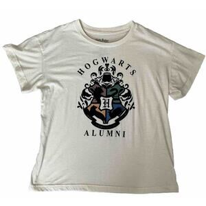 Harry Potter Hogwarts Alumni Womens T-Shirt 2XL Plus Crest Goth Wizard Gothic